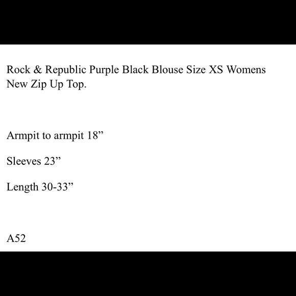 Rock Republic Purple Zipper Blouse - Picture 8 of 8